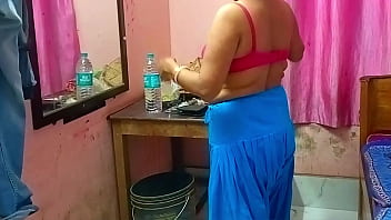 A divorced Indian wife unclogs her vagina with a handyman's penis